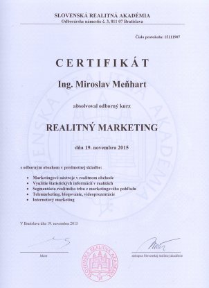 Miroslav Meňhart_Realitný marketing